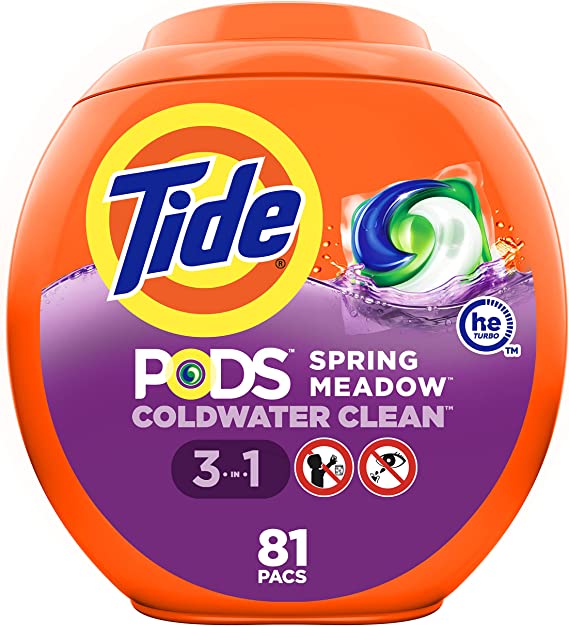 PODS Laundry Detergent Soap Pods, Spring Meadow, 81 count