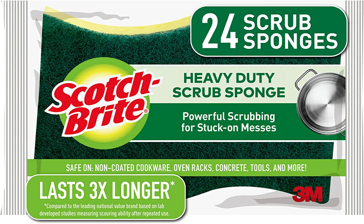 Scotch-Brite Heavy Duty Scrub Sponges, For Washing Dishes and Cleaning Kitchen
