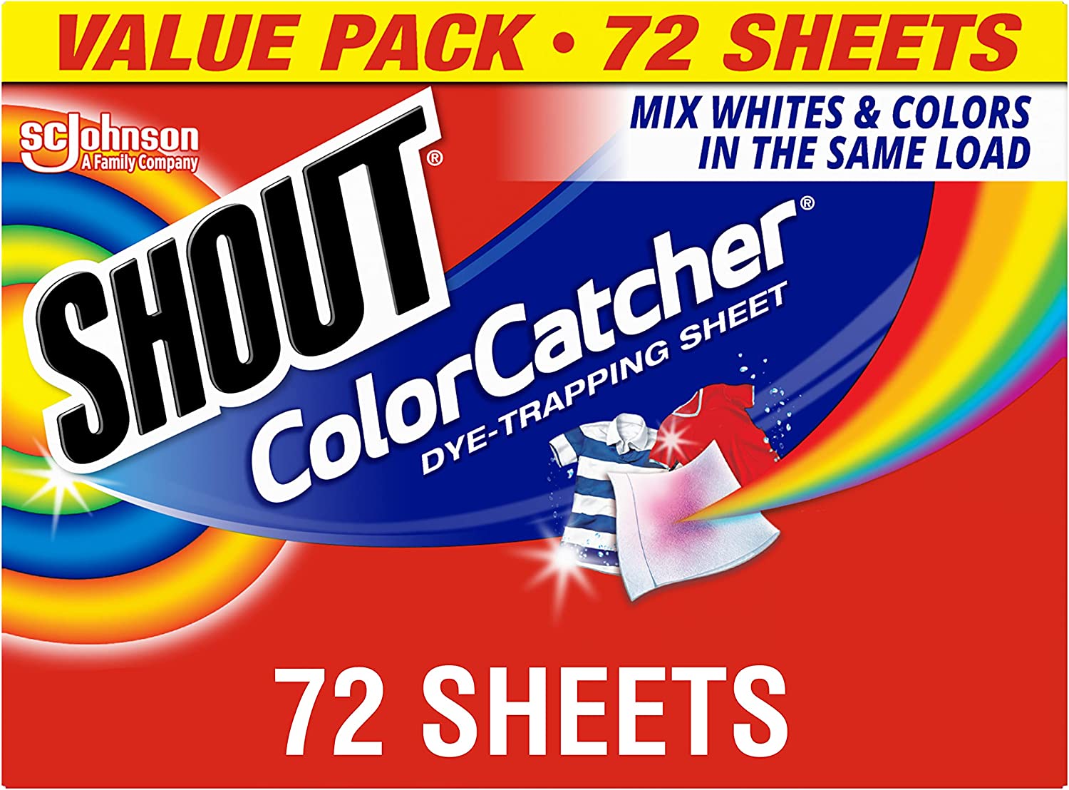 Shout Color Catcher Sheets for Laundry, Maintains Clothes Original Colors, 72 Count