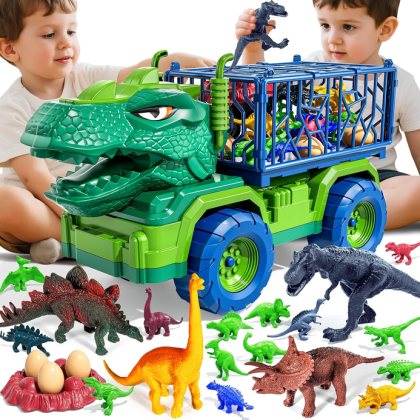22 in 1 Toddler T-rex Dinosaur Truck Toy Set for Kids
